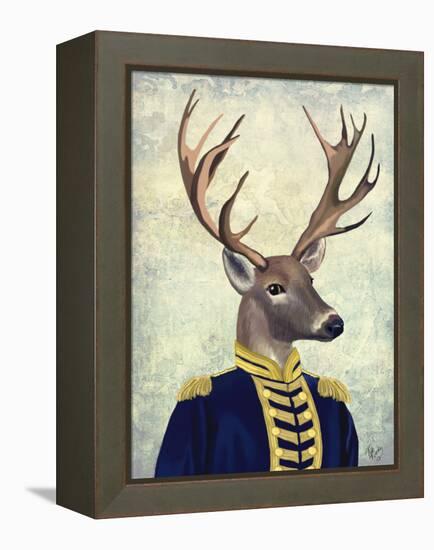 Captain Deer-Fab Funky-Framed Stretched Canvas