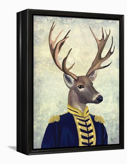 Captain Deer-Fab Funky-Framed Stretched Canvas