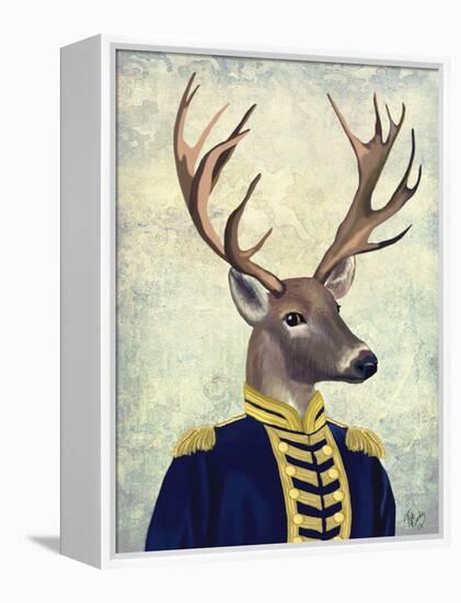 Captain Deer-Fab Funky-Framed Stretched Canvas