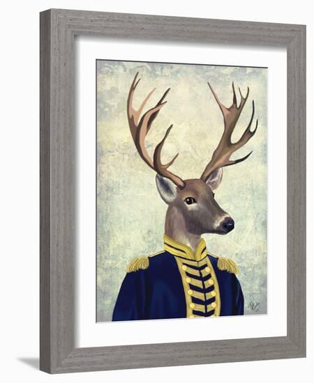 Captain Deer-Fab Funky-Framed Art Print