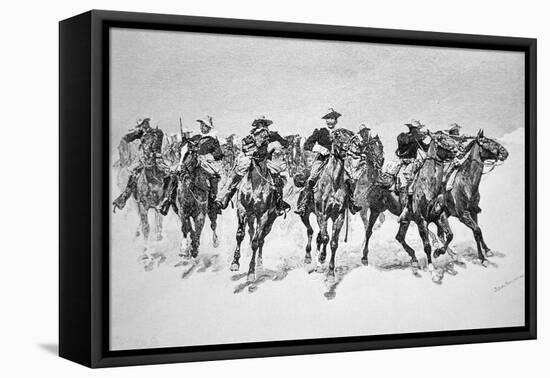 Captain Dodge's Colored Troopers to the Rescue-Frederic Sackrider Remington-Framed Premier Image Canvas