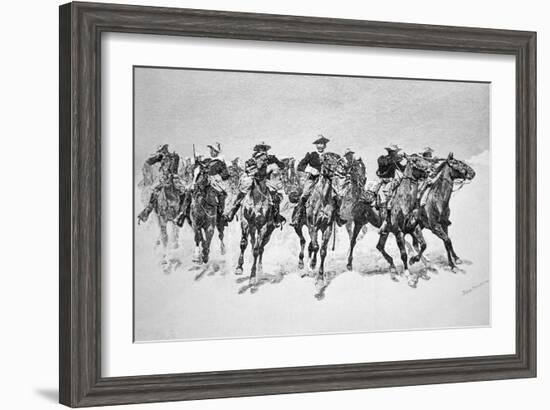 Captain Dodge's Colored Troopers to the Rescue-Frederic Sackrider Remington-Framed Giclee Print