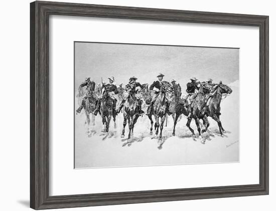 Captain Dodge's Colored Troopers to the Rescue-Frederic Sackrider Remington-Framed Giclee Print