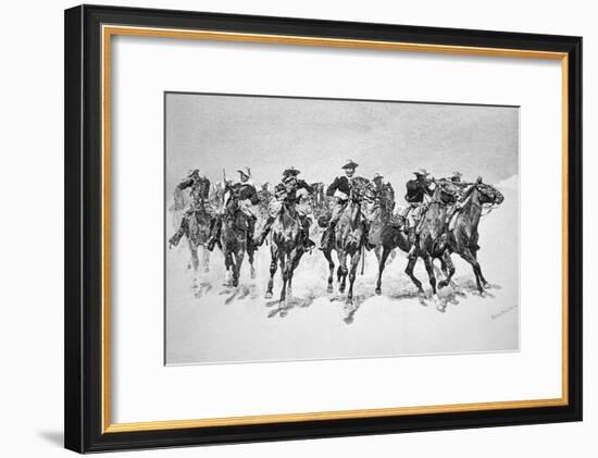 Captain Dodge's Colored Troopers to the Rescue-Frederic Sackrider Remington-Framed Giclee Print