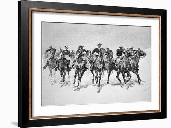 Captain Dodge's Colored Troopers to the Rescue-Frederic Sackrider Remington-Framed Giclee Print