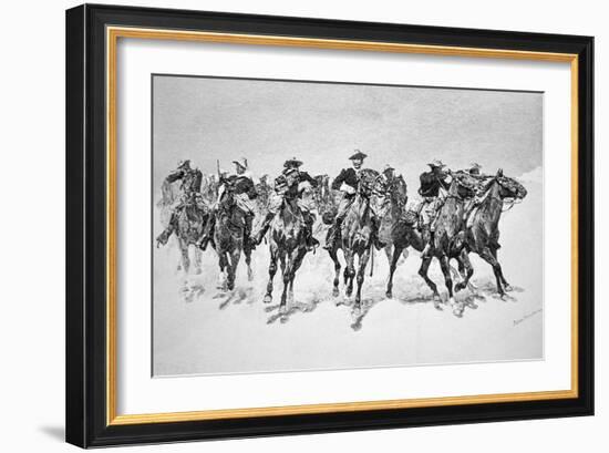 Captain Dodge's Colored Troopers to the Rescue-Frederic Sackrider Remington-Framed Giclee Print