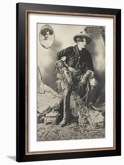 Captain E. Bill Jenkins and Miss Margo Astoria. American Sharpshooters-null-Framed Giclee Print