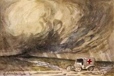 An Ambulance Awaits-Captain E. Lander-Mounted Art Print