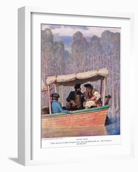 Captain Flood: Never Had Time to Follow Scripteh, What with following the Sea. but I Respect a Man-Newell Convers Wyeth-Framed Giclee Print
