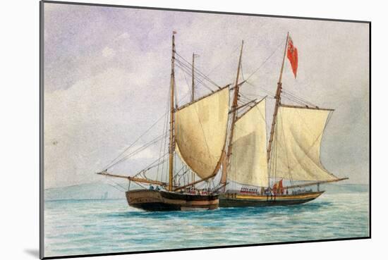 Captain H Wolman with HM 80Th Foot Capturing the Notorious Pirate Schooner Hanna Mercury Isld Oct 2-Unknown Artist-Mounted Giclee Print