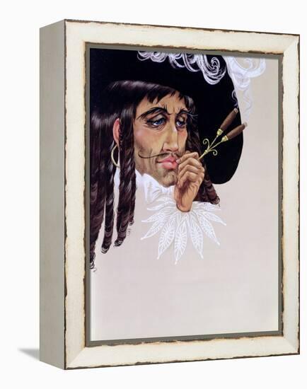 Captain Hook, from 'Peter Pan' by J.M. Barrie-Anne Grahame Johnstone-Framed Premier Image Canvas