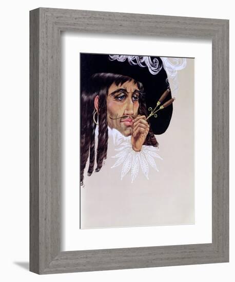 Captain Hook, from 'Peter Pan' by J.M. Barrie-Anne Grahame Johnstone-Framed Giclee Print