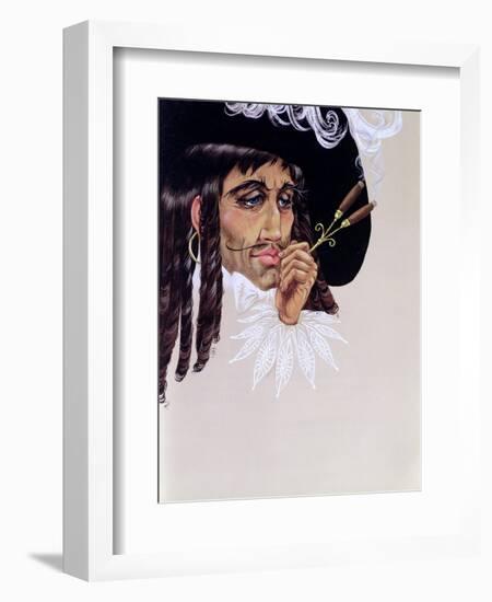 Captain Hook, from 'Peter Pan' by J.M. Barrie-Anne Grahame Johnstone-Framed Giclee Print