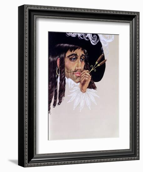 Captain Hook, from 'Peter Pan' by J.M. Barrie-Anne Grahame Johnstone-Framed Giclee Print