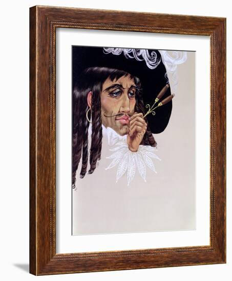 Captain Hook, from 'Peter Pan' by J.M. Barrie-Anne Grahame Johnstone-Framed Giclee Print