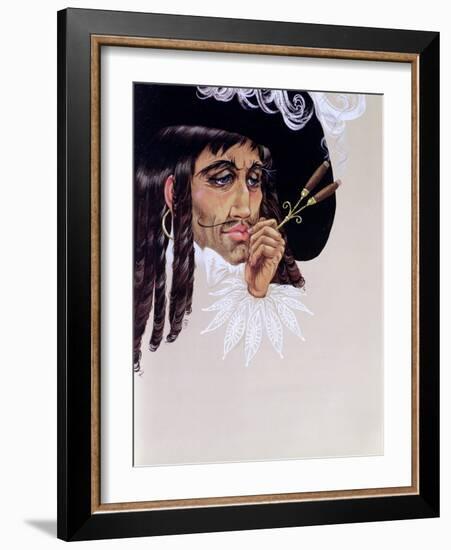 Captain Hook, from 'Peter Pan' by J.M. Barrie-Anne Grahame Johnstone-Framed Giclee Print