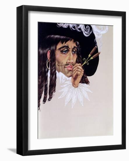 Captain Hook, from 'Peter Pan' by J.M. Barrie-Anne Grahame Johnstone-Framed Giclee Print