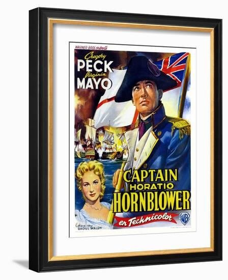 Captain Horatio Hornblower, 1951, "Captain Horatio Hornblower R. N." Directed by Raoul Walsh-null-Framed Giclee Print