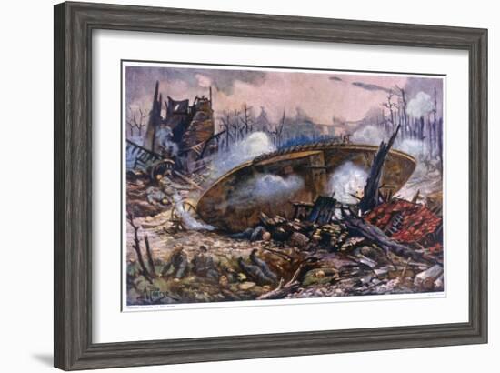 Captain Inglis's Tank-Alfred Pearse-Framed Art Print