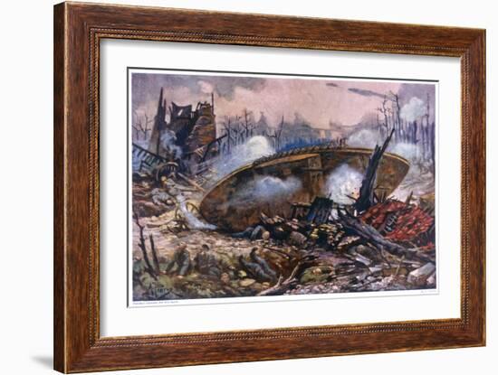 Captain Inglis's Tank-Alfred Pearse-Framed Art Print