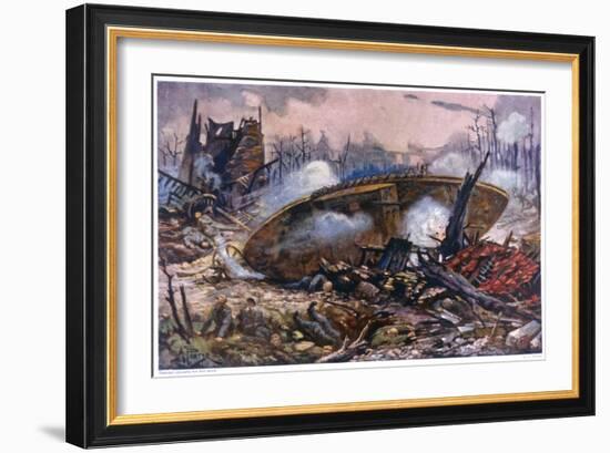 Captain Inglis's Tank-Alfred Pearse-Framed Art Print