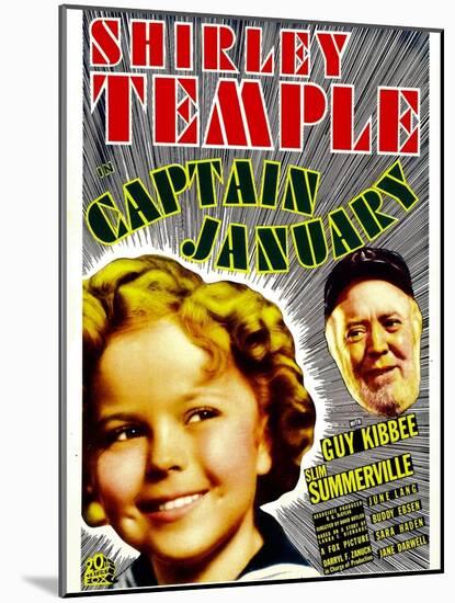 Captain January, Shirley Temple, Guy Kibbee on Midget Window Card, 1936-null-Mounted Art Print