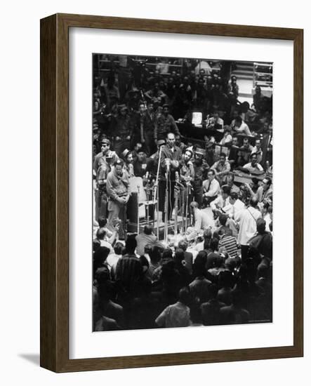 Captain Jesus Sosa Blanco on Public Trial-Joe Scherschel-Framed Photographic Print