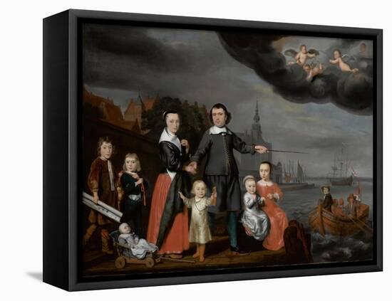 Captain Job Jansse Cuijter and His Family, 1659-Nicolaes Maes-Framed Premier Image Canvas