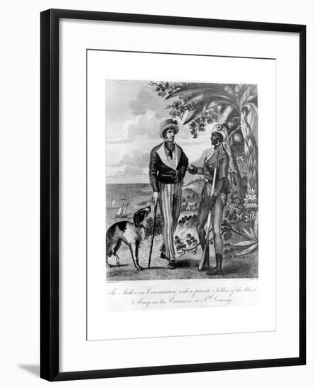 Captain Marcus Rainsford with a Private Soldier of the Black Army, 1805-John Barlow-Framed Giclee Print