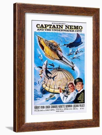 Captain Nemo and the Underwater City-null-Framed Art Print