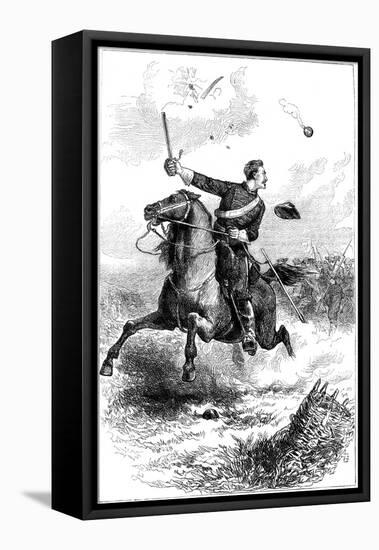 Captain Northrop Leading the Attack at Knoxville, Tennessee, American Civil War, 1863-null-Framed Premier Image Canvas