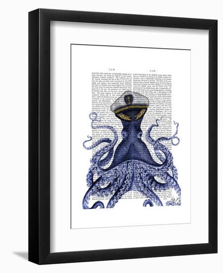 Captain Octopus-Fab Funky-Framed Art Print