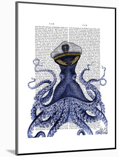 Captain Octopus-Fab Funky-Mounted Art Print