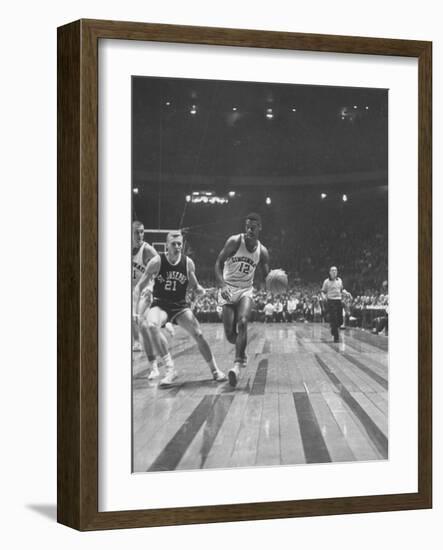 Captain of Cincinnati University Oscar Robertson During Game with St. Joseph's College-Yale Joel-Framed Photographic Print