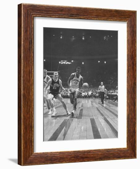 Captain of Cincinnati University Oscar Robertson During Game with St. Joseph's College-Yale Joel-Framed Photographic Print