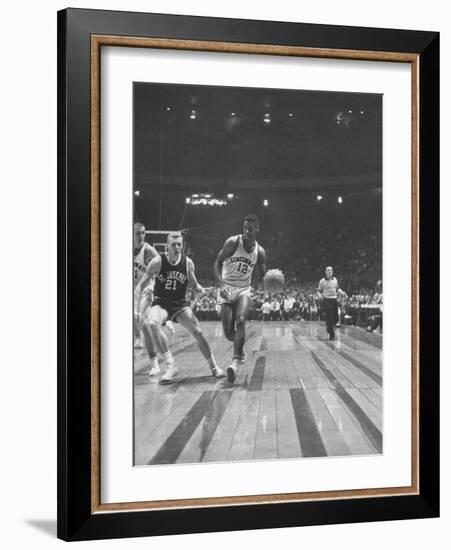 Captain of Cincinnati University Oscar Robertson During Game with St. Joseph's College-Yale Joel-Framed Photographic Print