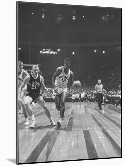 Captain of Cincinnati University Oscar Robertson During Game with St. Joseph's College-Yale Joel-Mounted Photographic Print