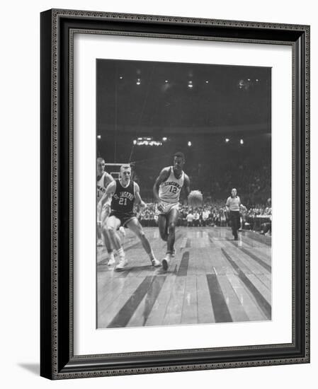 Captain of Cincinnati University Oscar Robertson During Game with St. Joseph's College-Yale Joel-Framed Photographic Print