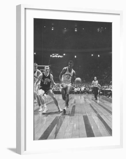 Captain of Cincinnati University Oscar Robertson During Game with St. Joseph's College-Yale Joel-Framed Photographic Print