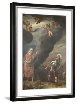 Captain of Gods Army Appearing to Joshua-Ferdinand Bol-Framed Art Print