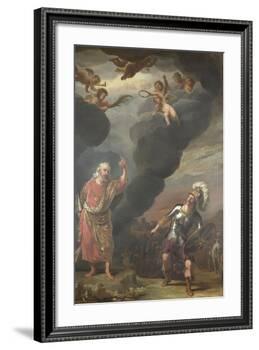 Captain of Gods Army Appearing to Joshua-Ferdinand Bol-Framed Art Print