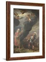 Captain of Gods Army Appearing to Joshua-Ferdinand Bol-Framed Art Print