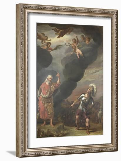 Captain of Gods Army Appearing to Joshua-Ferdinand Bol-Framed Art Print