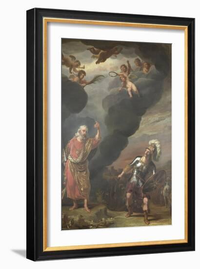 Captain of Gods Army Appearing to Joshua-Ferdinand Bol-Framed Art Print