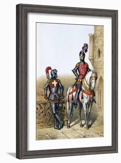 Captain of the Archers in Paris and a Cavalier, 15th Century-A Lemercier-Framed Giclee Print