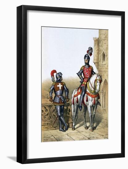 Captain of the Archers in Paris and a Cavalier, 15th Century-A Lemercier-Framed Giclee Print