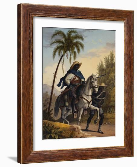 Captain of the Forest with a Prisoner, Voyage Pittoresque Dans Le Bresil-Johann Moritz Rugendas-Framed Giclee Print