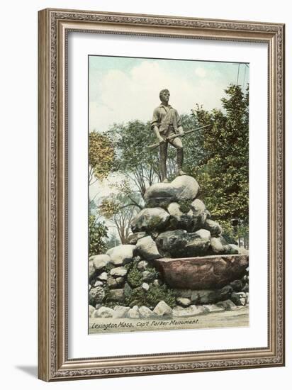 Captain Parker Monument, Lexington-null-Framed Art Print