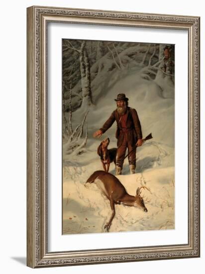 Captain Parker, Still Hunting in the Snow, 1881-Arthur Fitzwilliam Tait-Framed Giclee Print