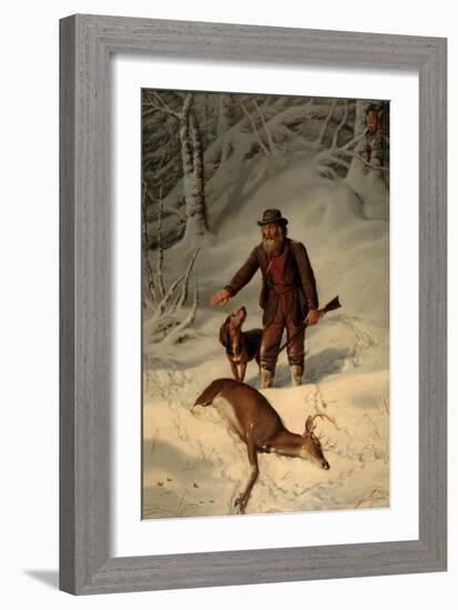 Captain Parker, Still Hunting in the Snow, 1881-Arthur Fitzwilliam Tait-Framed Giclee Print